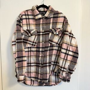 Plaid Button-Up Jacket